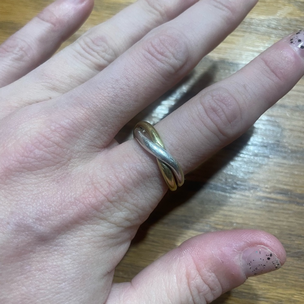 Pandora Essence two toned entwined bands